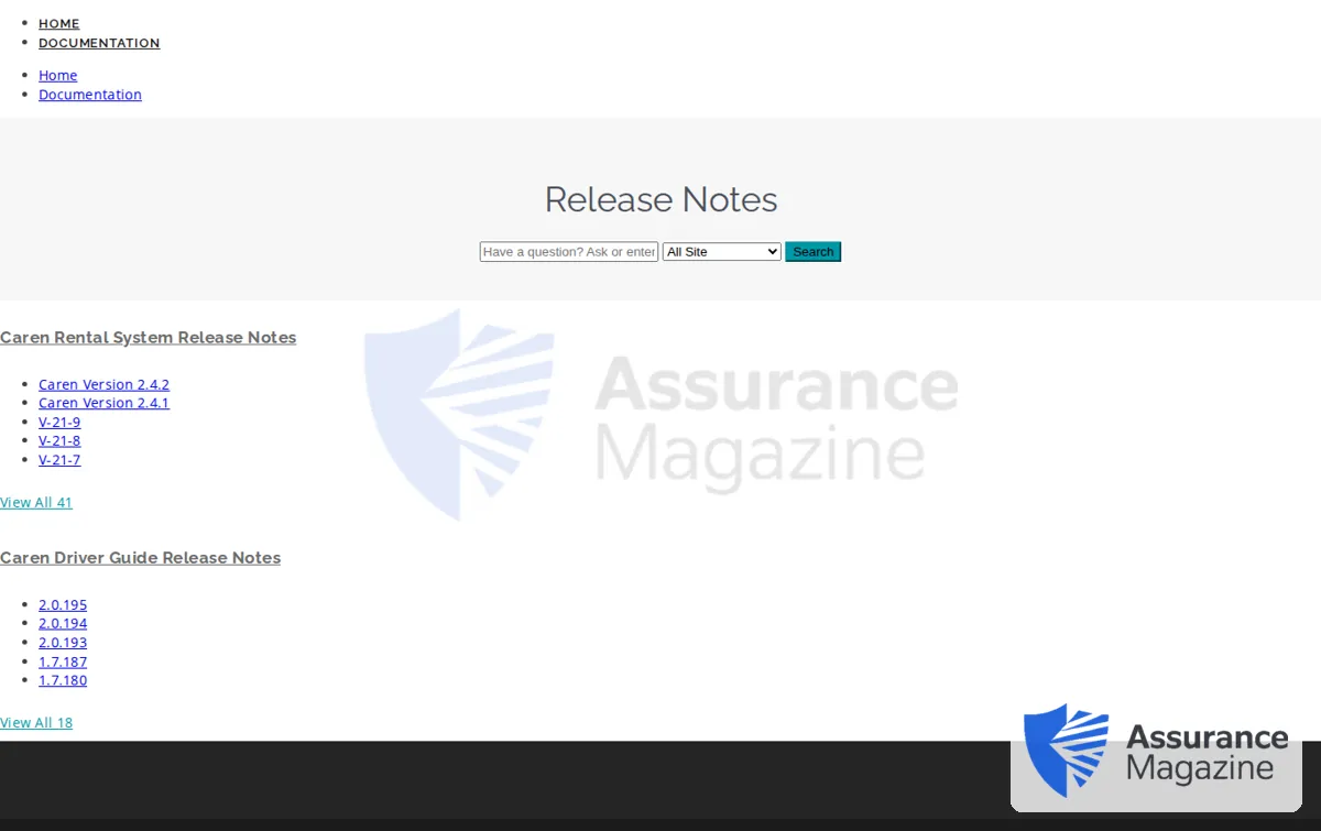Capture : Release Notes – Caren